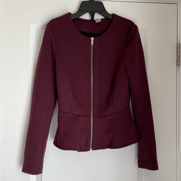 H&M Jackets & Blazers - H&M Divided Peplum Zip- Up jacket